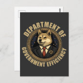 Department of Government Efficiency Dog Briefkaart (Voorkant / Achterkant)