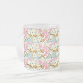 DÉPASSEMENT Floral Frosted Glass Mug - Adiela Akoo (Devant gauche)