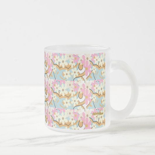 DÉPASSEMENT Floral Frosted Glass Mug - Adiela Akoo (Droit)