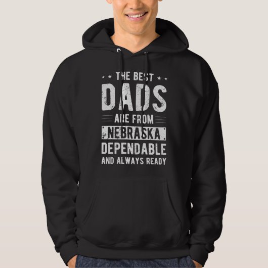 Dependable Dad from Nebraska Hoodie (Voorkant)