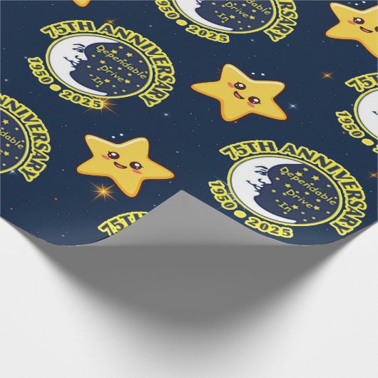 Dependable Drive In 75th Anniversary Gift Wrap Cadeaupapier (Hoek)