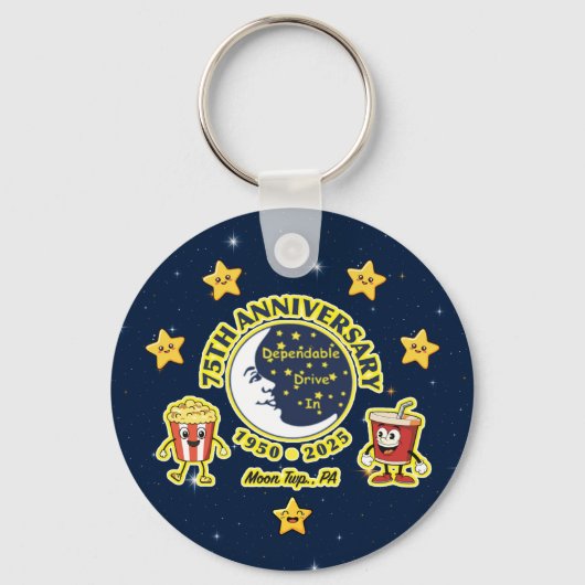 Dependable Drive In 75th Anniversary Keychain (Voorkant)