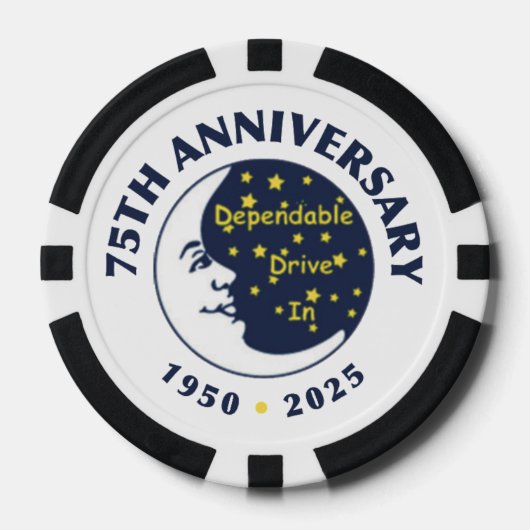 Dependable Drive In 75th Anniversary Poker Chips (Voorkant)