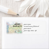 Déplacé ! Note ! Étiquette de l'adresse de retour  (En situation)