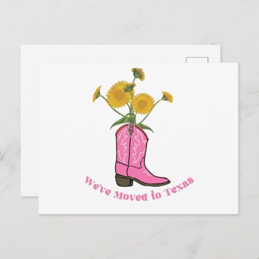 Déplacé vers le Faire-part Texas (Devant / Derrière)