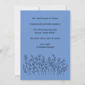 DÉPLACEMENT de Fleurs sauvages FAIRE-PART simples  (Dos)