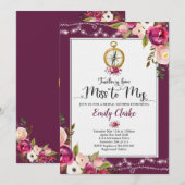 Déplacement de Mlle To Mme invitation de Fête de (Devant / Derrière)