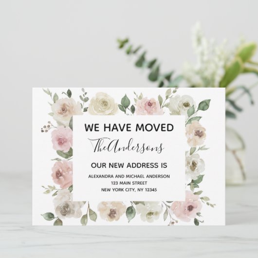 Déplacement Faire-part rose pâle (Debout devant)