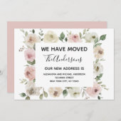 Déplacement Faire-part rose pâle (Devant / Derrière)