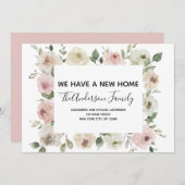 Déplacement Faire-part rose pâle (Devant / Derrière)