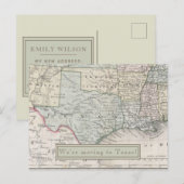 Déplacement vers... Carte vintage personnalisée de (Devant / Derrière)