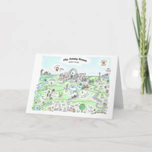 Déplacer vers la maison 5 x 7 Carte pour notes