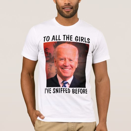 DÉPLAISANT JOE BIDEN FUNNY SNIFF T-SHIRTS (Devant)