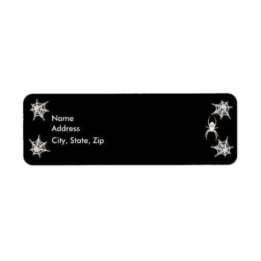 Déplaisant Spider & Étiquette de adresse Web Modèl (Devant)