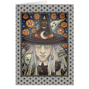 DÉPLAISANT WITCH, YEUX MAL, CARTE DE REPRÉSENTATIO