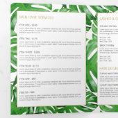 Dépliant aux feuilles tropicales de Monstera à l'a (Intérieur en premier)