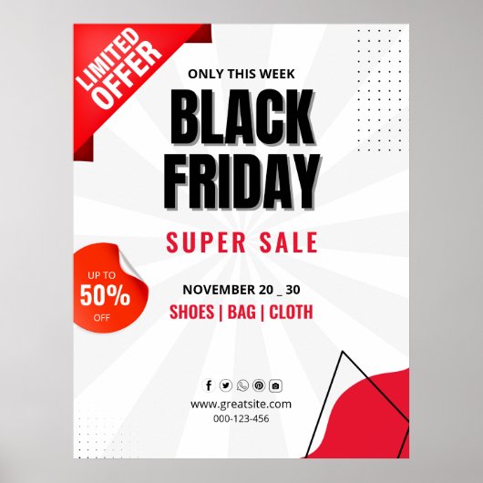 Dépliant de la vente du Vendredi Noir, Affiche de (Devant)