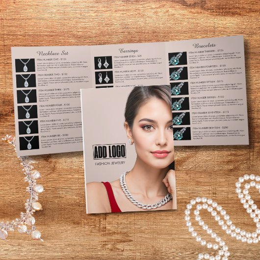 Dépliant de Logo d'Entreprise de Bijoux de Mode Ma