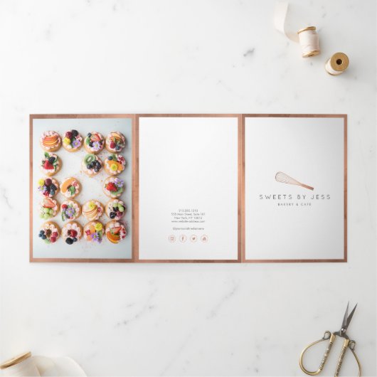 Dépliant de menu de traiteur de la boulangerie Ros (Extérieur)