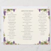 Dépliant de programme de mariage au vignoble de Na (Dos)