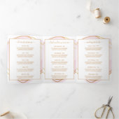Dépliant de salon de script rose blush aquarelle o (Intérieur)