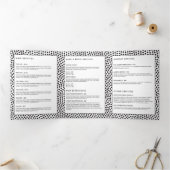 Dépliant Luxe Points de Confettis Noirs avec Barre (Intérieur)