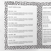 Dépliant Luxe Points de Confettis Noirs avec Barre (Intérieur en premier)