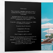 Dépliant noir triptyque | Logo d'entreprise person (Intérieur en premier)