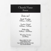 Dépliants de connexion d'église noir et blanc mode (Page de couverture)