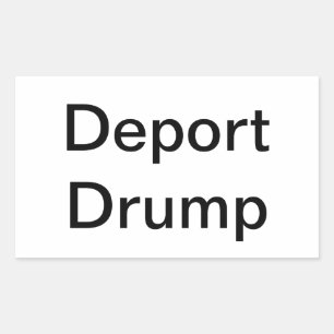 Deport Drump Comic Splash-Art Hankamer Artjunkhaus Rechthoekige Sticker