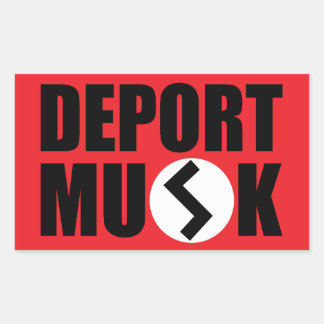 Deport Elon Musk Rechthoek Sticker