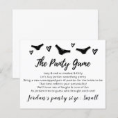 Déposez vos culottes Modèle CARD Jeu nuptiale (Devant / Derrière)