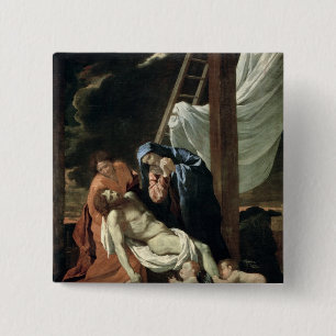 Deposition, c.1630 vierkante button 5,1 cm