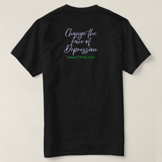 depress-ion-T-shirt | Regenboogachtergrond x CTFOD T-shirt (Design achterkant)