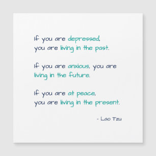 Depressie Angst bij Peace Life Quote Magnetkaart