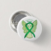Depressie Bewustzijn Lint Groene Engel Pin Button (Voorkant /achterkant)