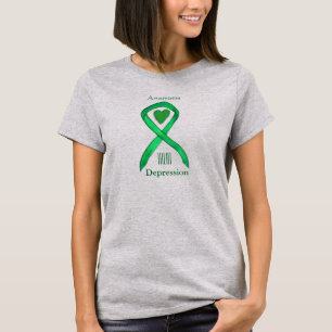 Depressie Bewustzijn Lint Hart Aangepast Shirt