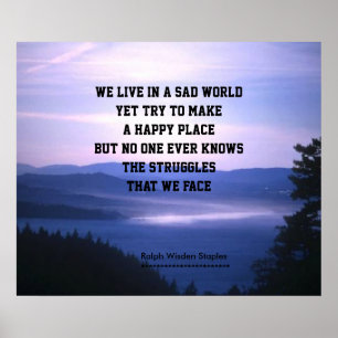 Depressie en verdriet poster