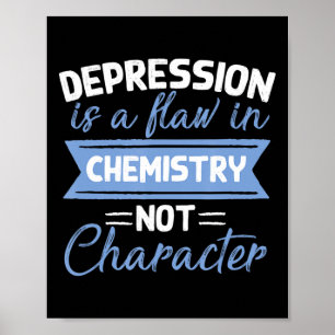 Depressie is een gebrek aan zelfbewustzijn in de c poster