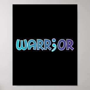 Depressie Krijger Anti Suïcide Angst Bewustzijn Poster