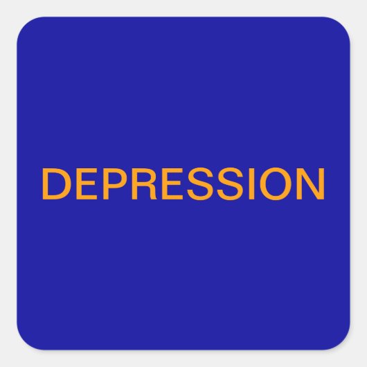 Depressie Medische Grafieklabels Vierkante Sticker (Voorkant)