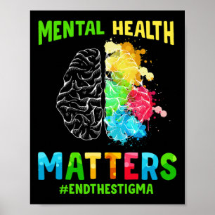 Depressie Mental Health Awareness End the Stigma Poster