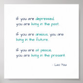 Depressie verontrust over het vredesplan Zen Livin Poster (Voorkant)