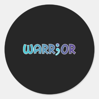 Depressie Warrior Anti-zelfmoord Angst Bewustzijn Ronde Sticker