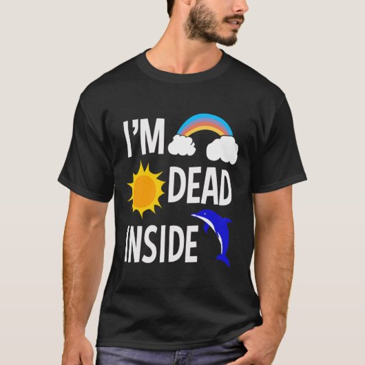 Depressiebewustzijn in Dead Inside T-shirt (Voorkant)