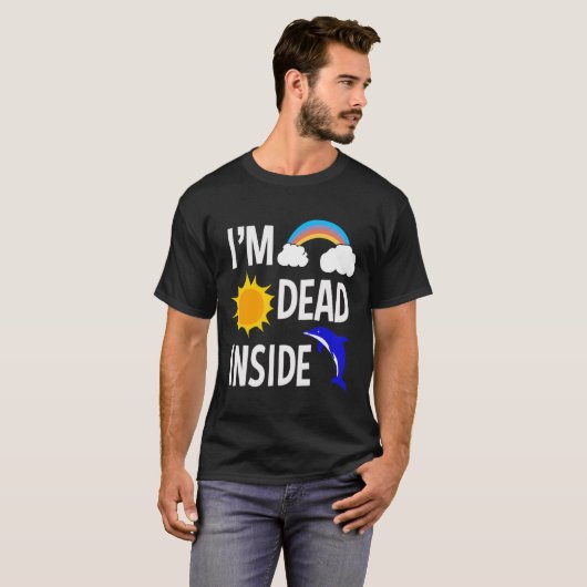 Depressiebewustzijn in Dead Inside T-shirt (Voorkant volledig)