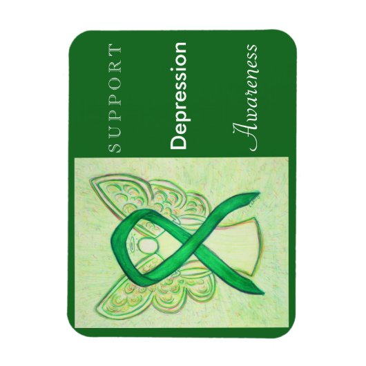 Depressiebewustzijn Ribbon Angel Custom Magnet Magneet (Verticaal)