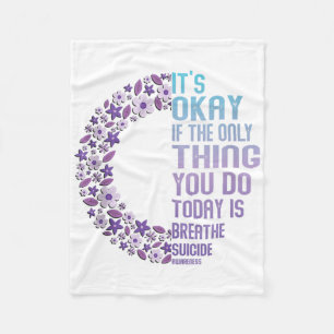 Depressiebewustzijn Zelfmoordpreventie Tank Top_6 Fleece Deken