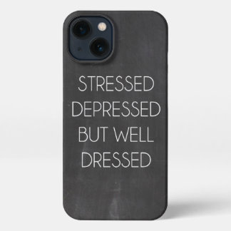 depressief, maar goed gekleed iPhone 13 hoesje