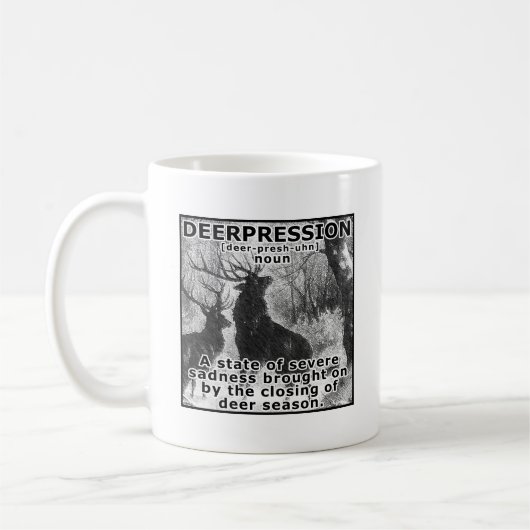 Dépression Drôle Chasse Mug (Gauche)